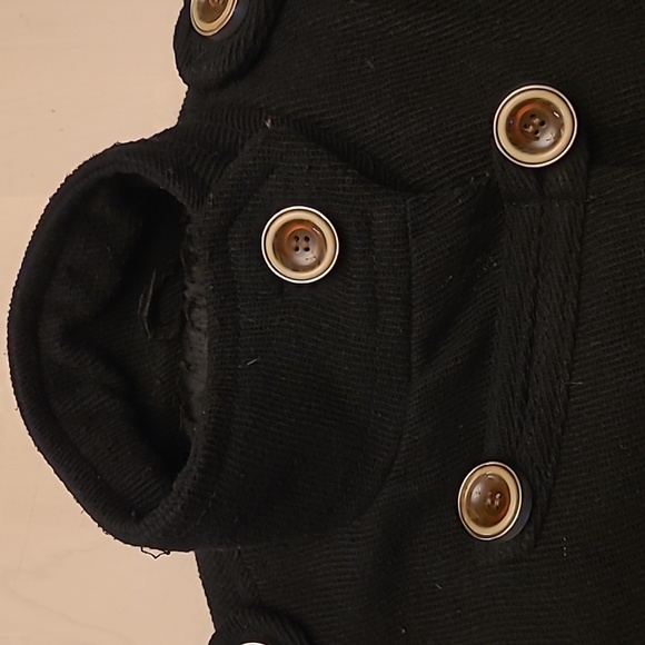 Me Jane Y2K Double Breasted Black Lined Jacket with Oversized Buttons - Picture 5 of 17